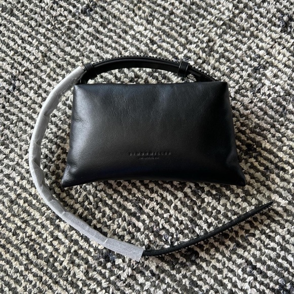 SIMON MILLER Mini Puffin Leather Shoulder Bag crystal strap - Picture 2 of 8